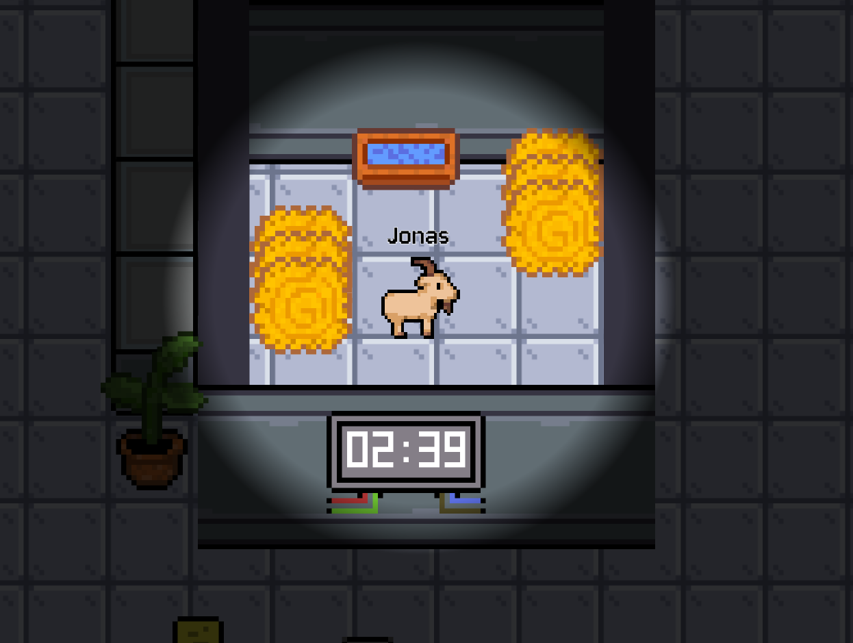 Captured goat's view from prison